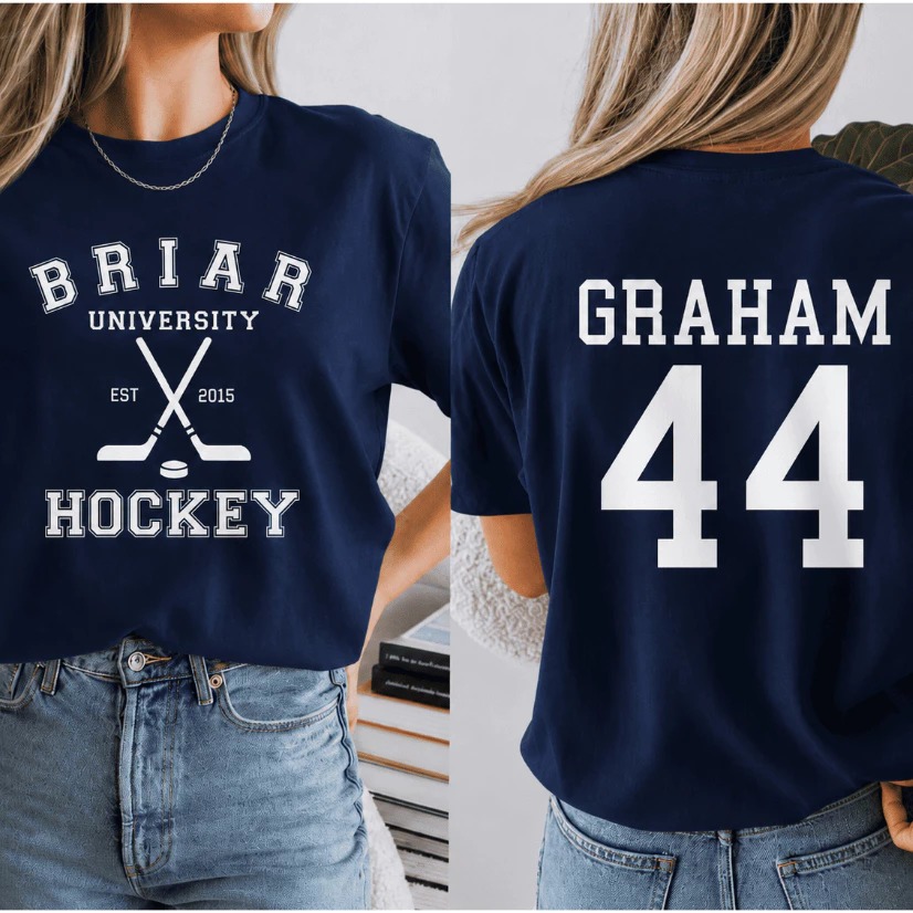 Blusa Briar Hockey Gola Redonda Camiseta 100% Algodão Unissex Amores Improvaveis Off Campus Serie Graham Logan Tucke