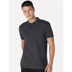 Polo Aramis Original Masculina Basic Piquet Light Logo Grafite Mescla
