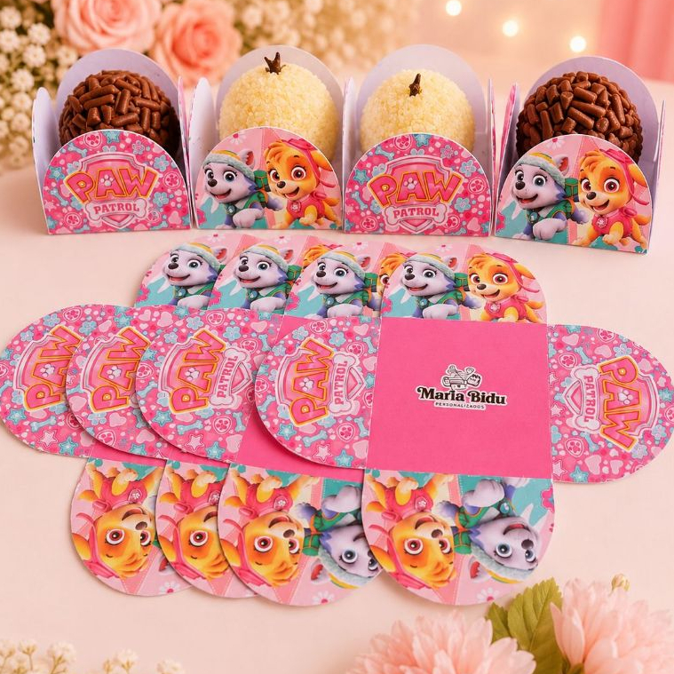 Forminha Skye Patrulha Canina para Doces | Lembrancinha | Aniversário Festa Decoração Personalizado