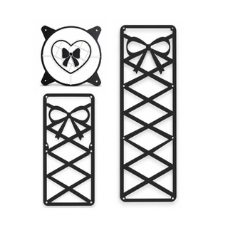 Kit Capa para Ventoinha Fan Water Cooler Grade Fan Laço Cute 120 240 360 mm PC Gamer Acessório Proteção Cooler