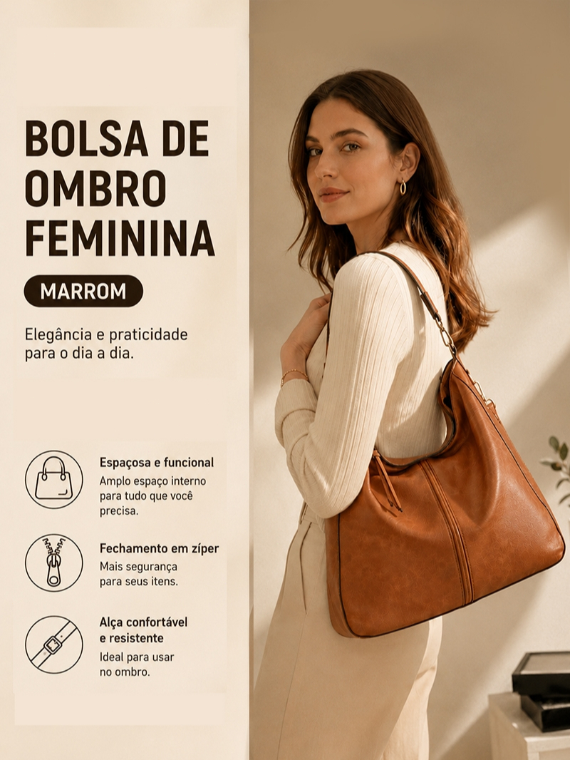 JAMI JAMI Bolsa Mochila Grande De Ombro Crossbody Com Alça Transversal Feminina De Couro PU H7299