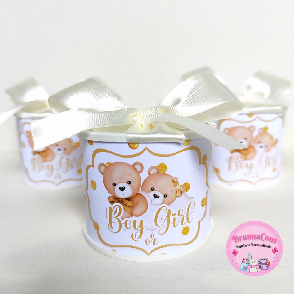 Tubolatas Personalizadas-5x6-CHÁ REVELAÇÃO URSINHO- Lembrancinha Maternidade/ Aniversario- DIVERSOS TEMAS
