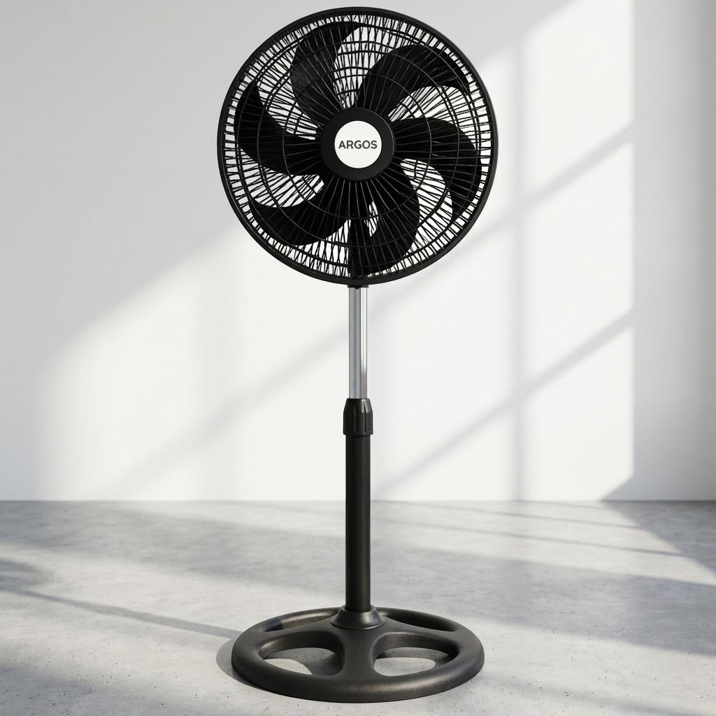 Ventilador de Coluna Pedestal de pé 40cm 30cm com 6 pás oscilante Ajuste de Altura TURBO Argos
