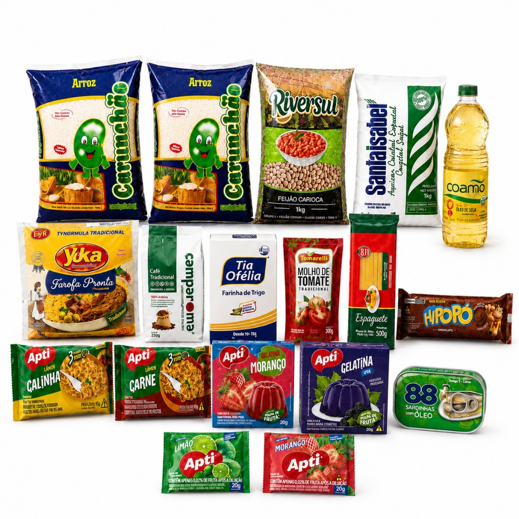Cesta basica 18 itens + Kit limpeza 7 itens essencial — imagem 2 de 2