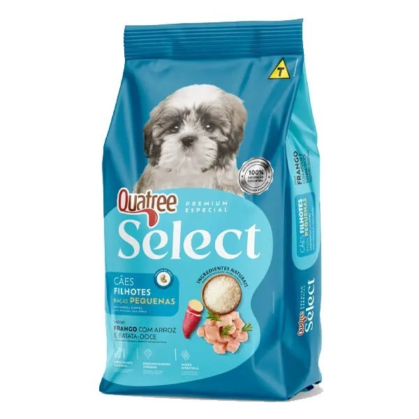 Ração Quatree Select Cães Filhote Pequena Frango/arroz  3kg