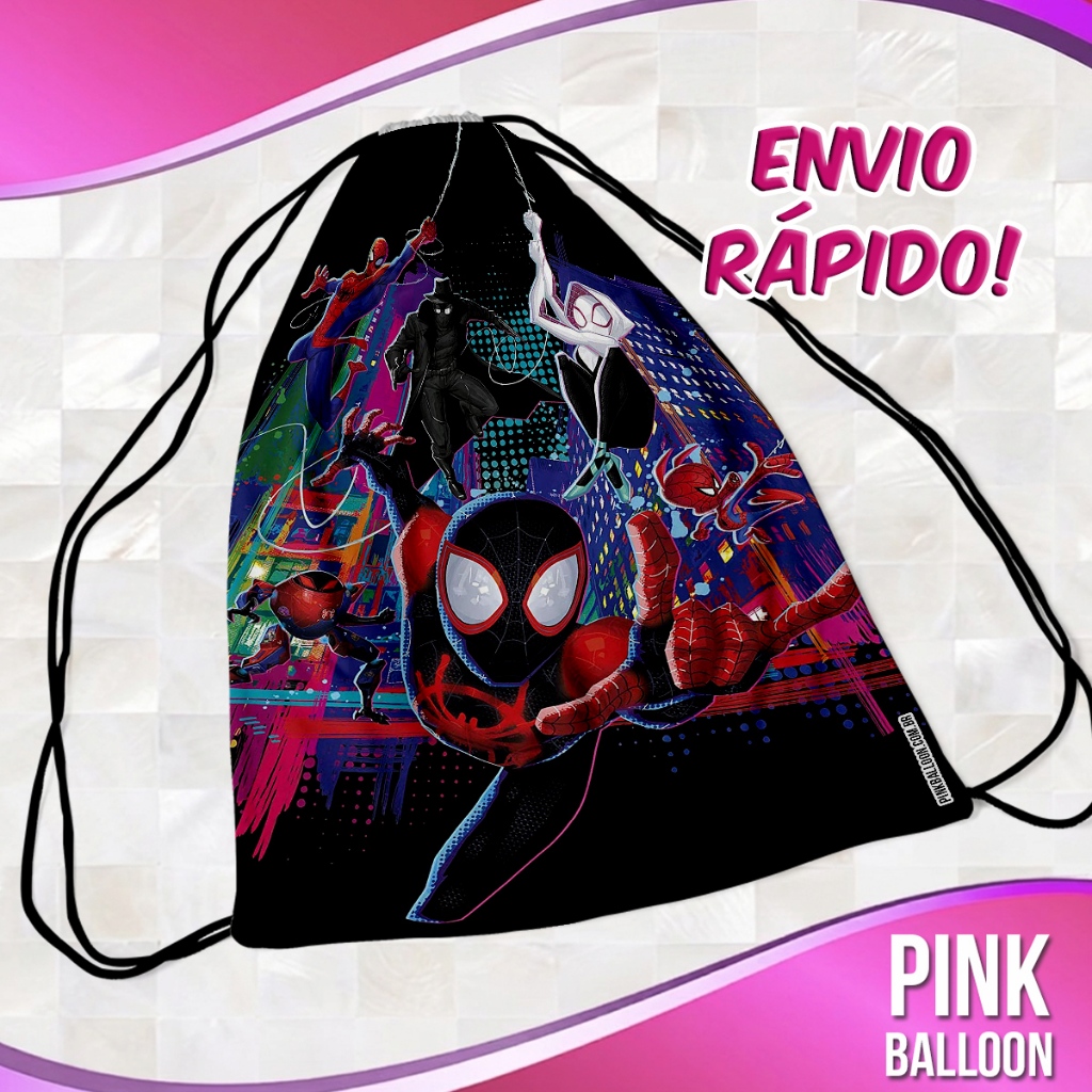 MOCHILINHA HOMEM-ARANHA NO ARANHAVERSO (ENVIO RÁPIDO) - SACOLINHA LEMBRANCINHA NÃO PERSONALIZADA