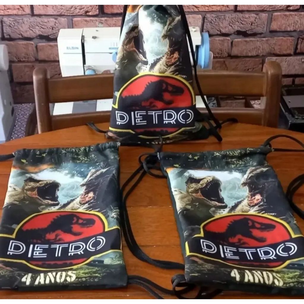 20 Mochilinhas Sacochila Personalizadas Aniversario infantil lembrancinha brinde envio rapido