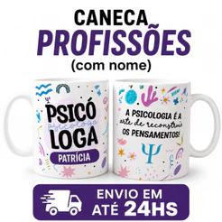 Caneca Profissões 325mlPersonalizada Com Nome | Presente Diversas Profissões