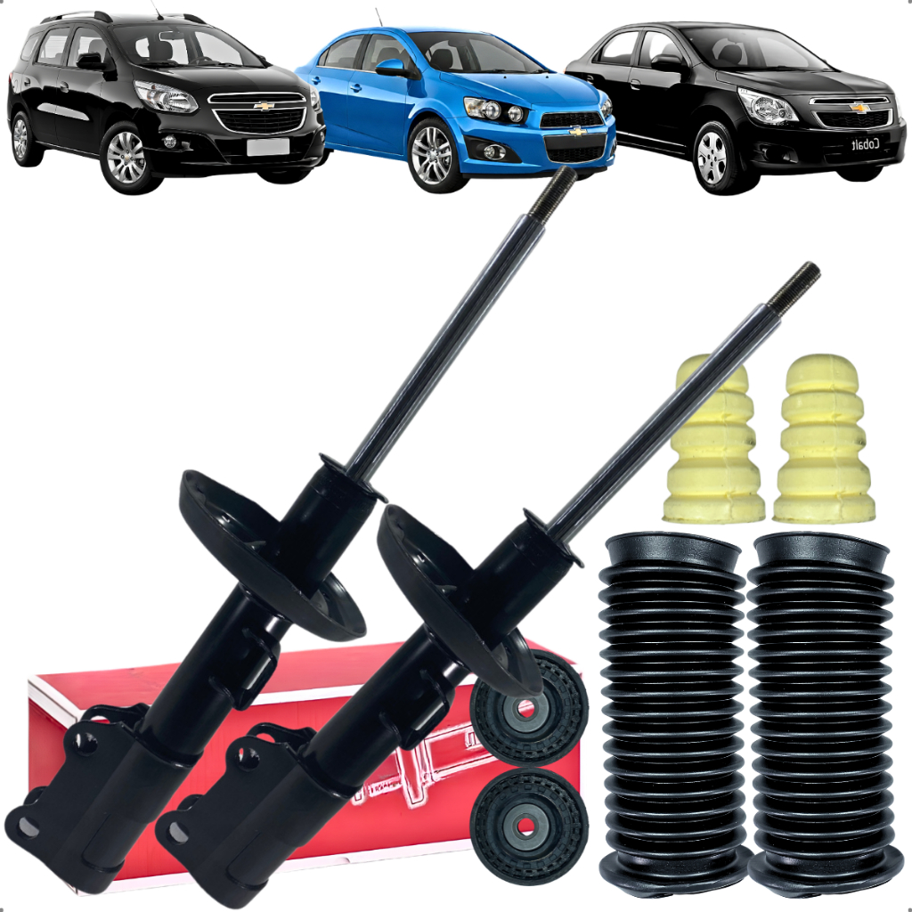 Kit Amortecedor Batente Coxim Dianteiro Gm Cobalt Sonic Spin