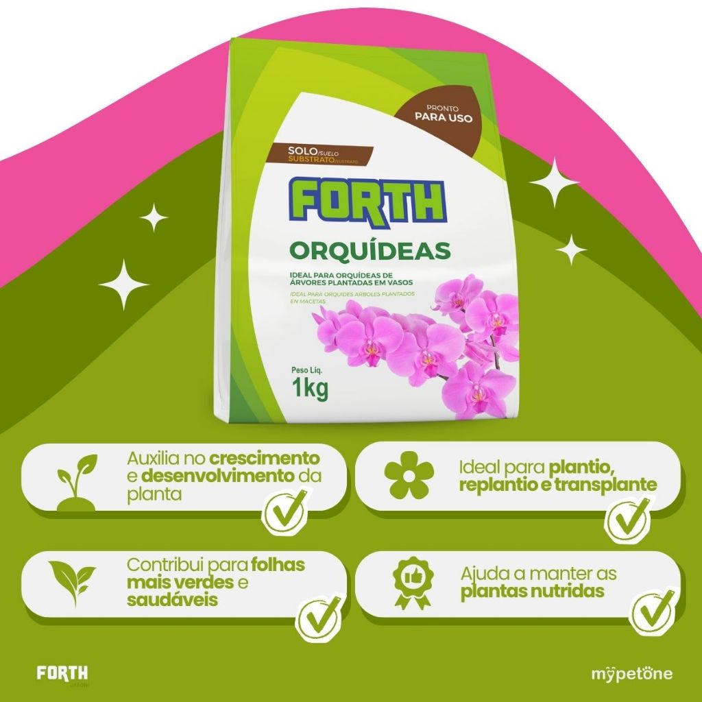 Substrato Orquidea Forth Mix Pinus, Coco e Carvao 1kg -Forth · foto 2