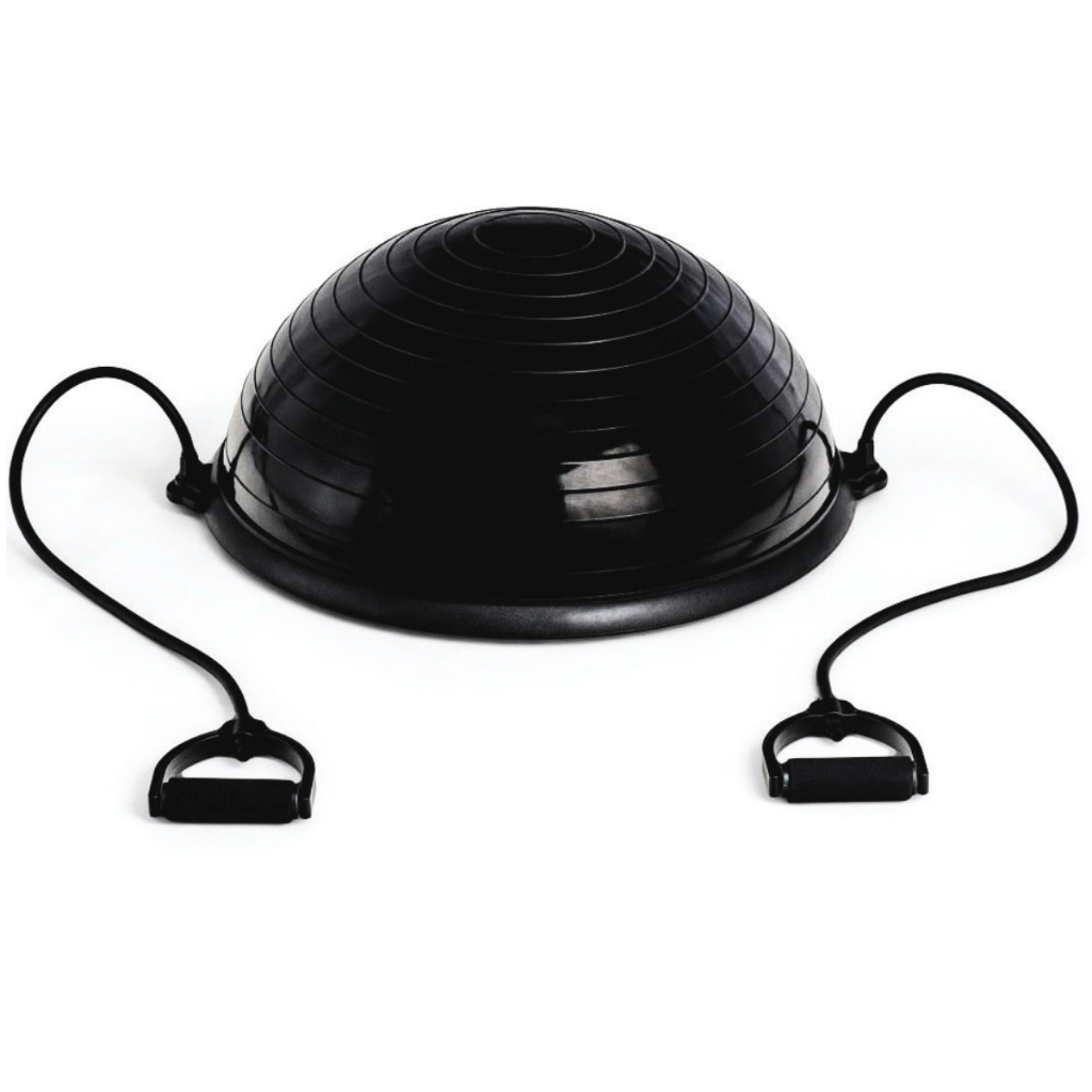 Meia Bola com Bomba e Alças Preta Pilates Yoga Step - Odin Fit