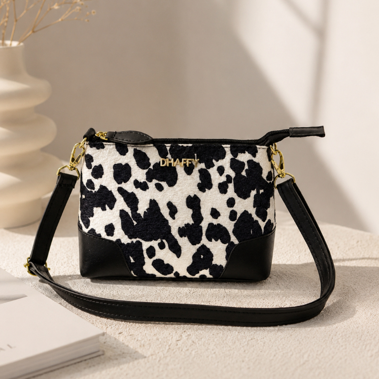 Bolsa Feminina Pequena Alça Transversal Ajustável Country Zíper