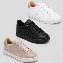 Tênis Feminino Ramarim Casual Flatform Gold Original