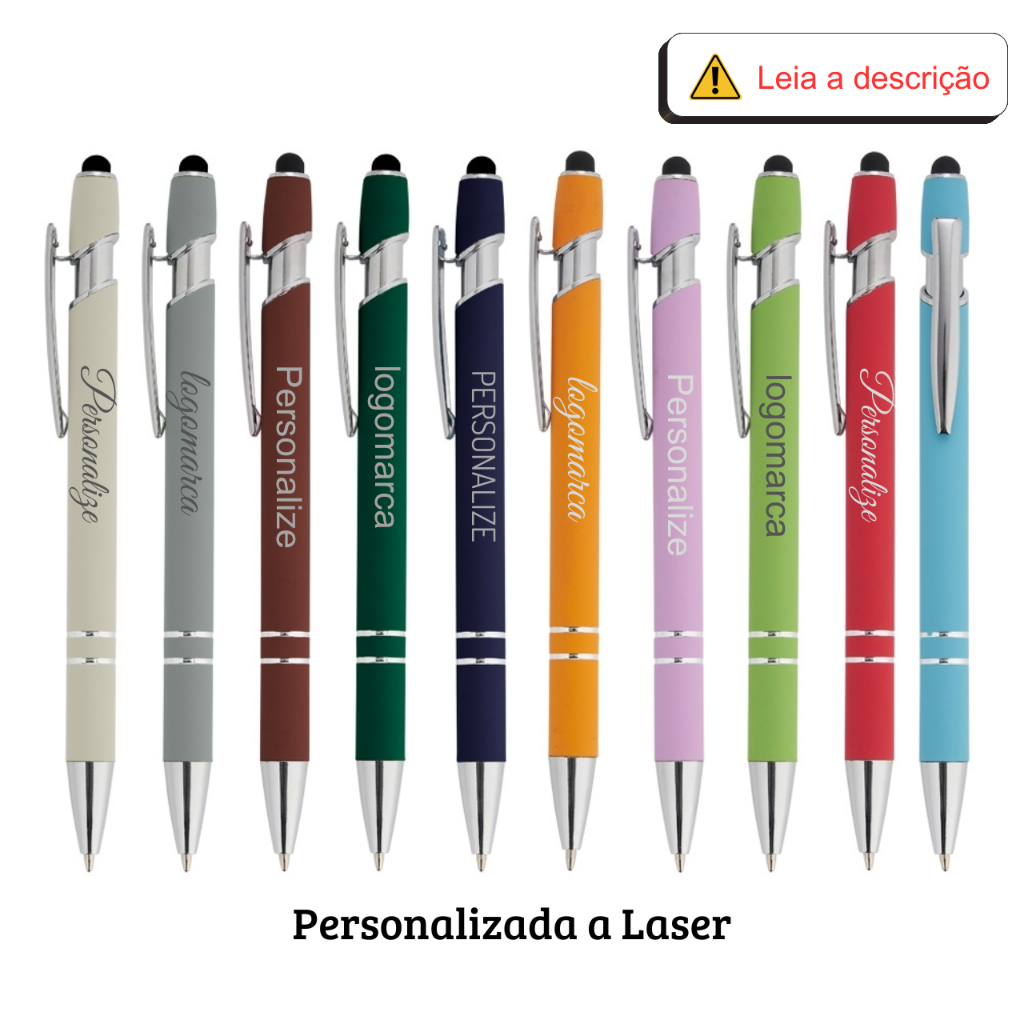 Kit 10/20/30/40 Canetas Metal Personalizadas a Laser | Brinde Corporativo Premium