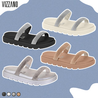 Papete Sandália Feminino Vizzano Birken com Strass Festa Brilhante