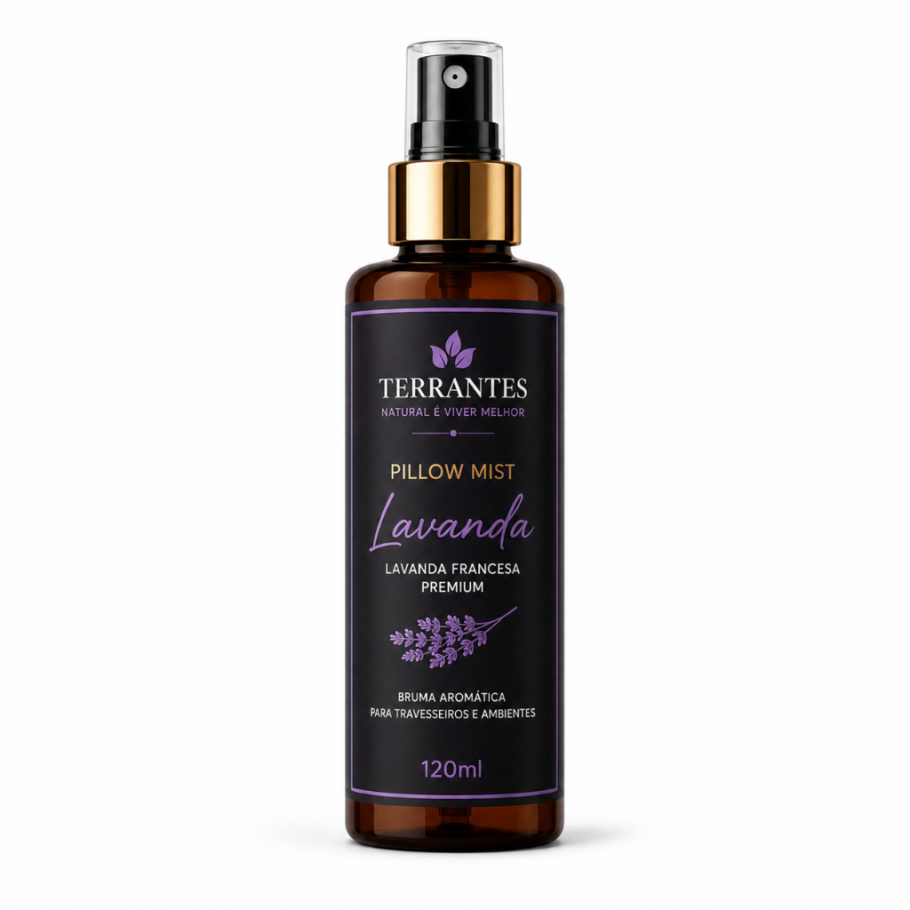 Imagem Pillow Mist Lavanda Terrantes 120ml Spray Aromatizador Travesseiro e Ambiente Bruma Relaxante Sono Tranquilo