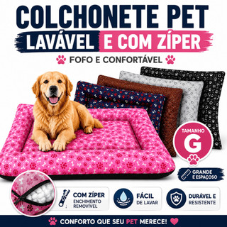 Cama Colchonete Colchão para pet Cachorro Gato Grande Medio Pequeno