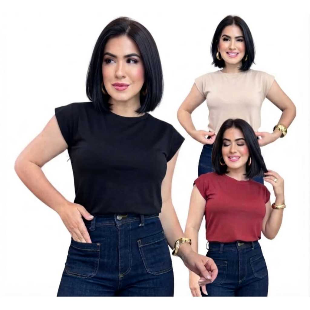 Blusa Feminina T-Shirt Viscolycra, uma Camiseta Casual Gola Careca. Muscle Tee, ​Caimento Impecável.