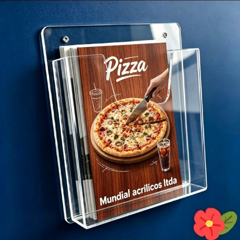 display porta folhetos panfletos 12x15x2,5 cm cod 2306