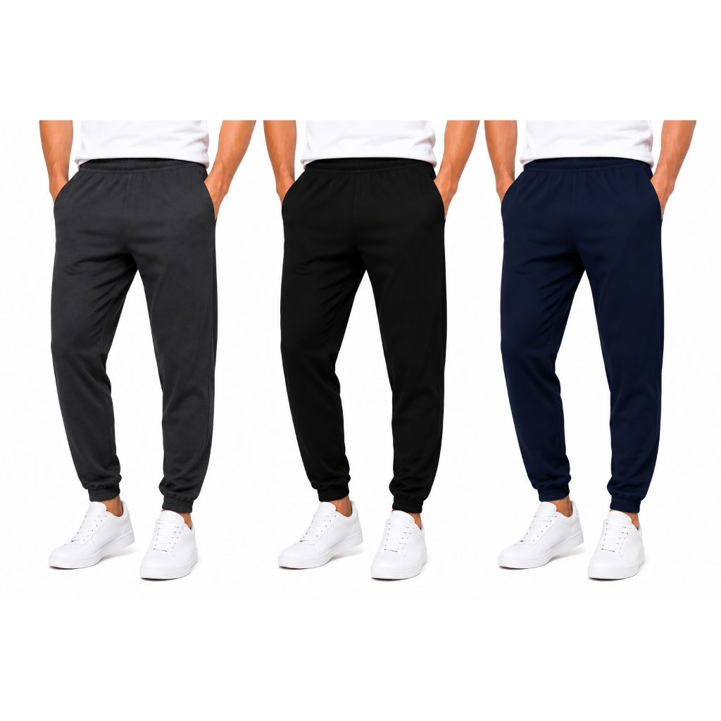 Calça Masculina Tactel com Elastano 3 Bolsos Academia Treino Fitness Slim Dry Fit Esportiva Leve