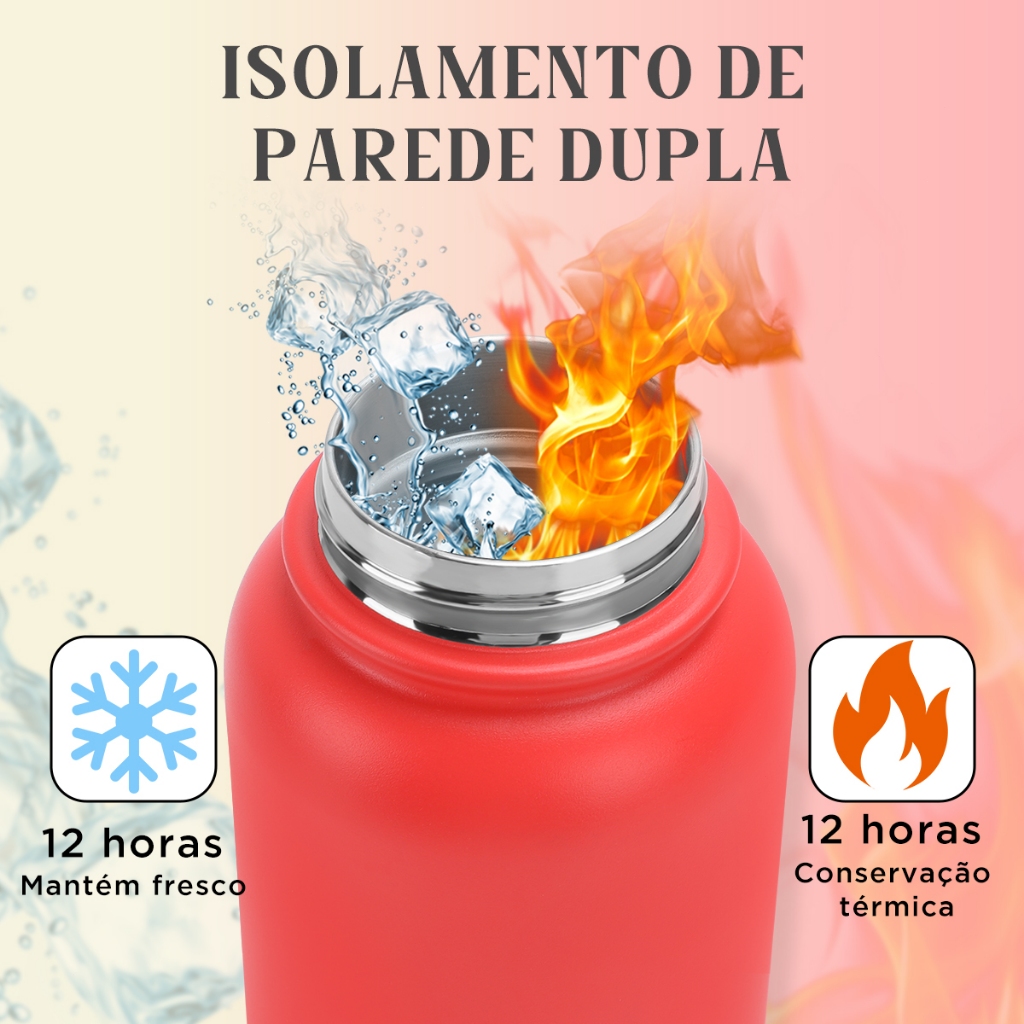 MODUS Garrafinha Térmica 1000ml Tampa E Alça Com Canudo Volta as Aulas · foto 2