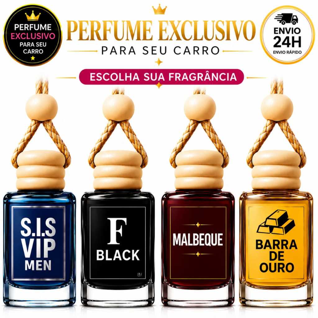 Cheirinho para Carro 10ml Premium - Escolha sua Fragrância