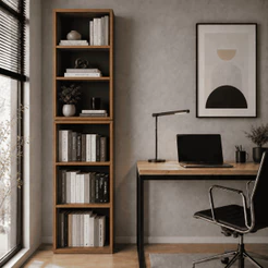 Armário Estante Bipartida Alta 90 ou 180cm Organizador Livros Brinquedos