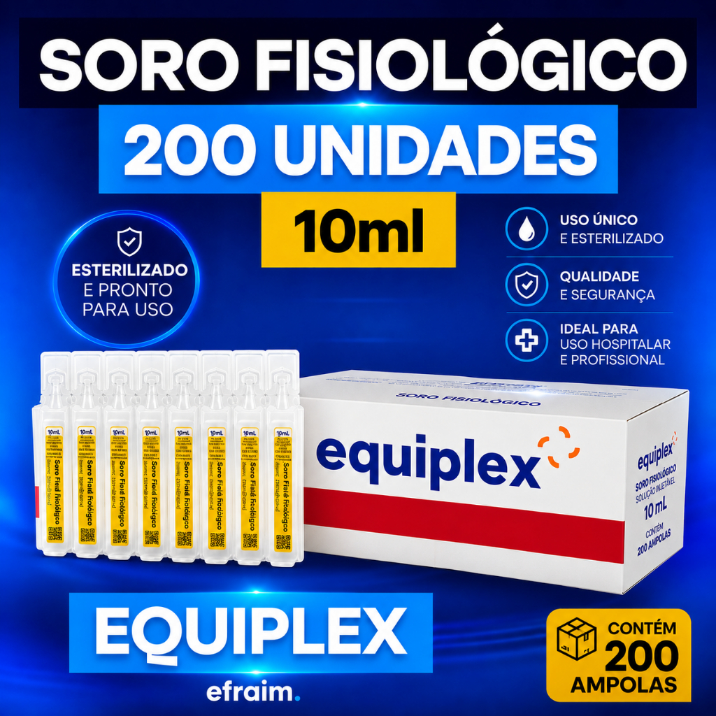 Soro Fisiologico 10ml - Kit 200 Unidades
