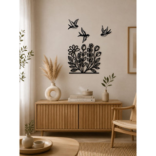 Decoração de Parede Floral Vazado - Decoração de Casa e Ambientes Impressão 3D