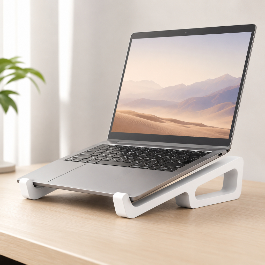 Suporte para Notebook Ergonômico 1 Par com 2 Peças Preto ou Branco 21cm