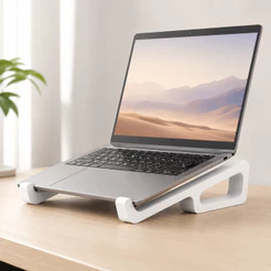 Suporte para Notebook Ergonômico 1 Par com 2 Peças Preto ou Branco 21cm