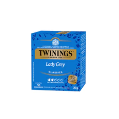 Chá Preto Twinings Lady Grey 20G Caixa Com 10 Sachês