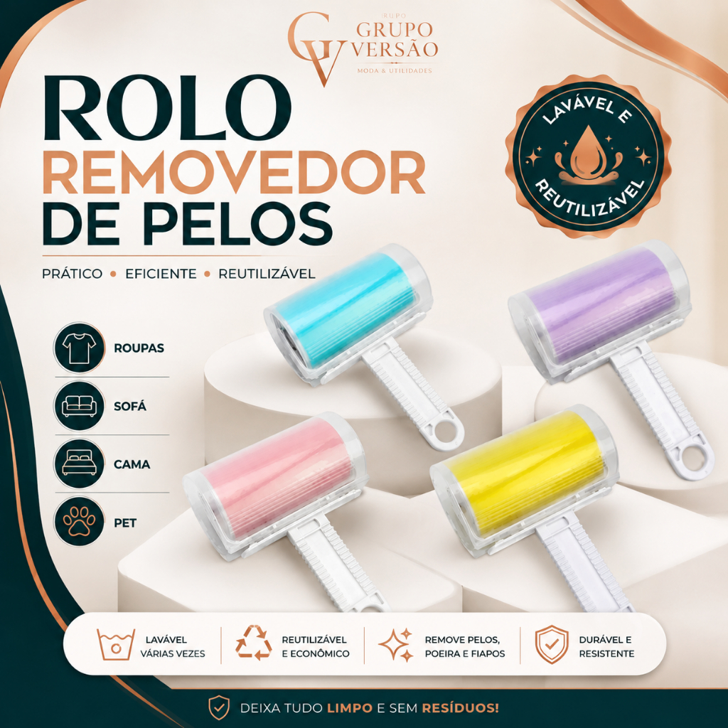 Removedor de Pelos Pet Reutilizável para Roupas Sofá Cama Cães e Gatos Tira Pelo