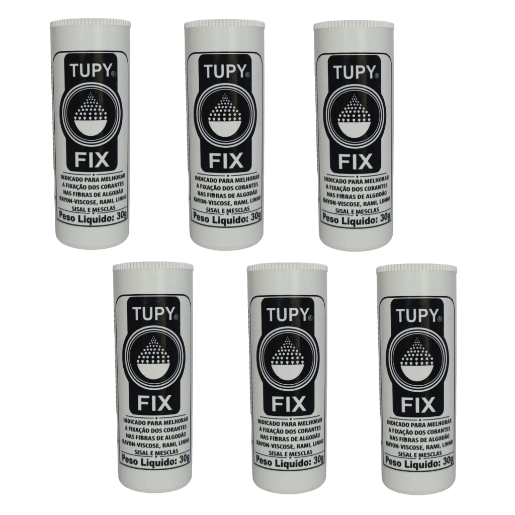 Kit 6 Fixador De Corante Tupy Fix Incolor De Roupas E Tecido