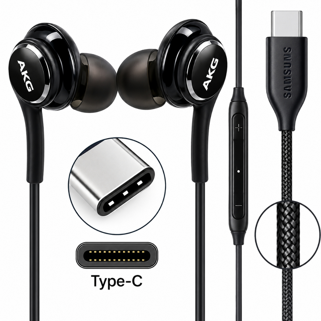 Fone USB-C Tipo C AKG | Microfone Integrado e Controle de Música