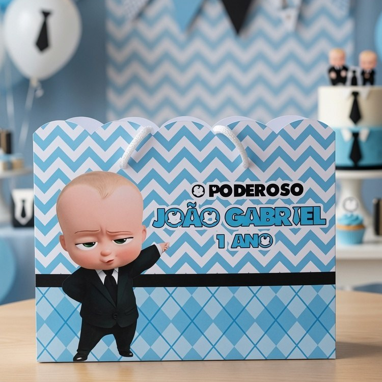 Sacolinha Personalizada Festa Infantil 20x15cm Nuvem Pegue e Monte Lembrancinha PODEROSO CHEFINHO