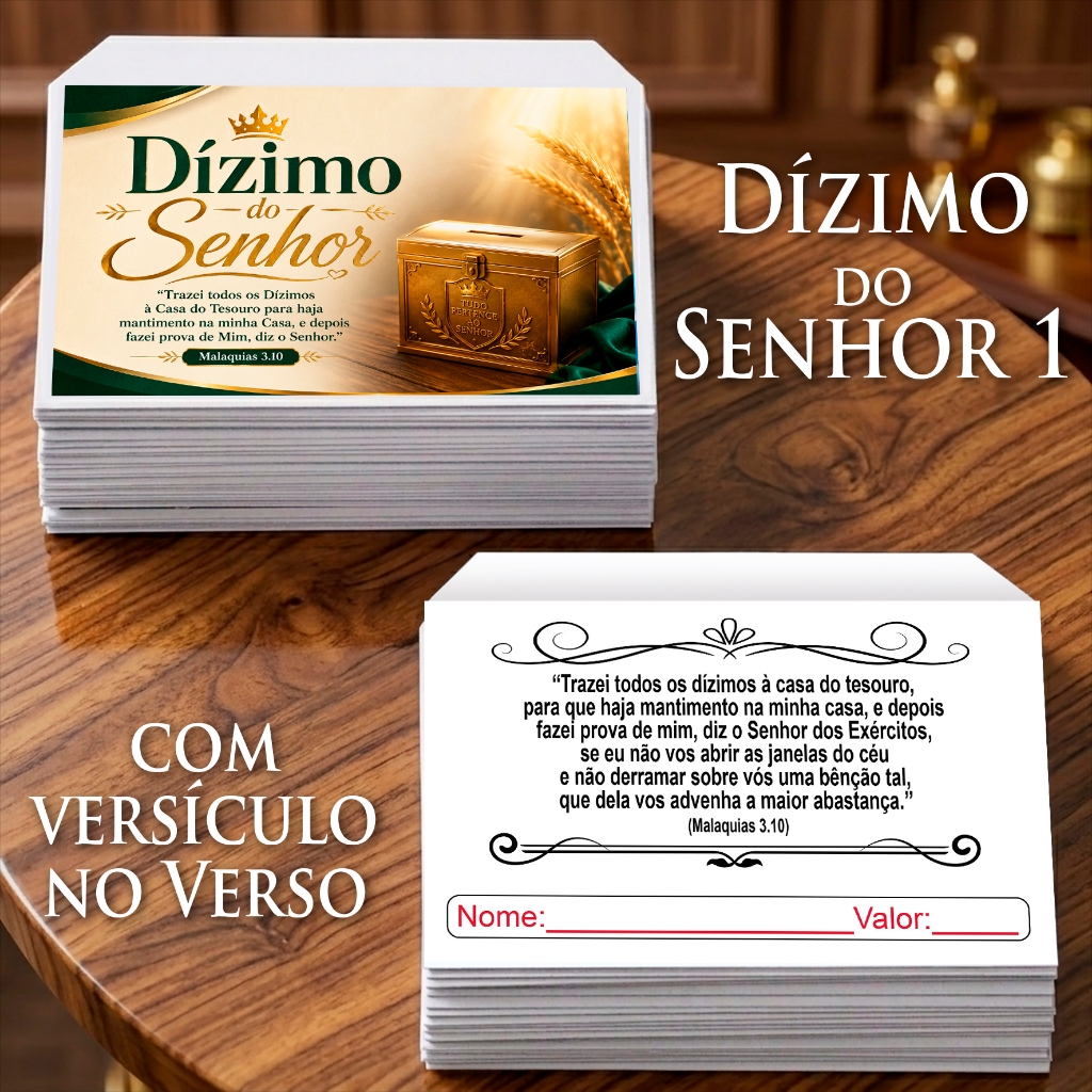 Envelope Dízimo Igreja Ministério Oferta Campanha Santa Ceia Doação Propósito Voto Missão Cartela