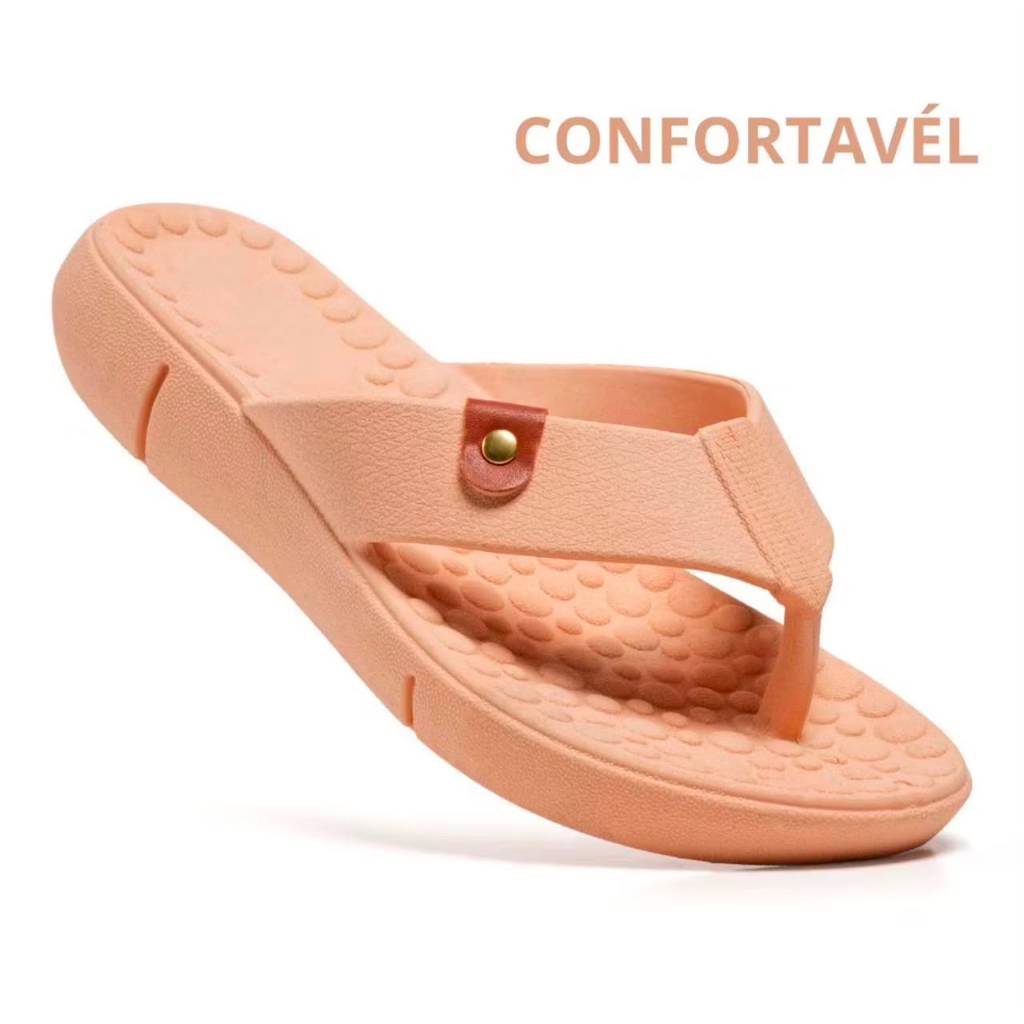 Chinelo Feminino Adulto Ortopédico Confortável Macio Anatômico Esporão Fascite Patelar Antiderrapante Resistente