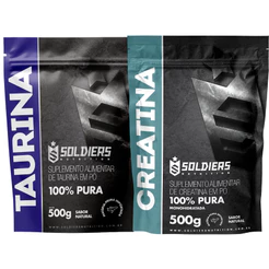 Kit Creatina 500g + Taurina 500g 100% Pura - Soldiers Nutrition