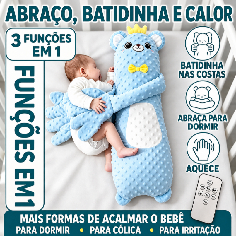 Travesseiro Almofada com Palma Automática para Bebê, Artefato para Acalmar o Sono, Boneco de Conforto para Dormir