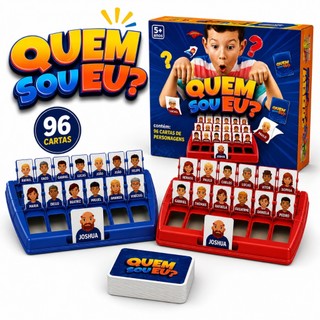 Jogo Quem Sou Eu Jogo Tabuleiro Educativo Cartas de Adivinhar Diversão em Família Brinquedo para Crianças e Festa