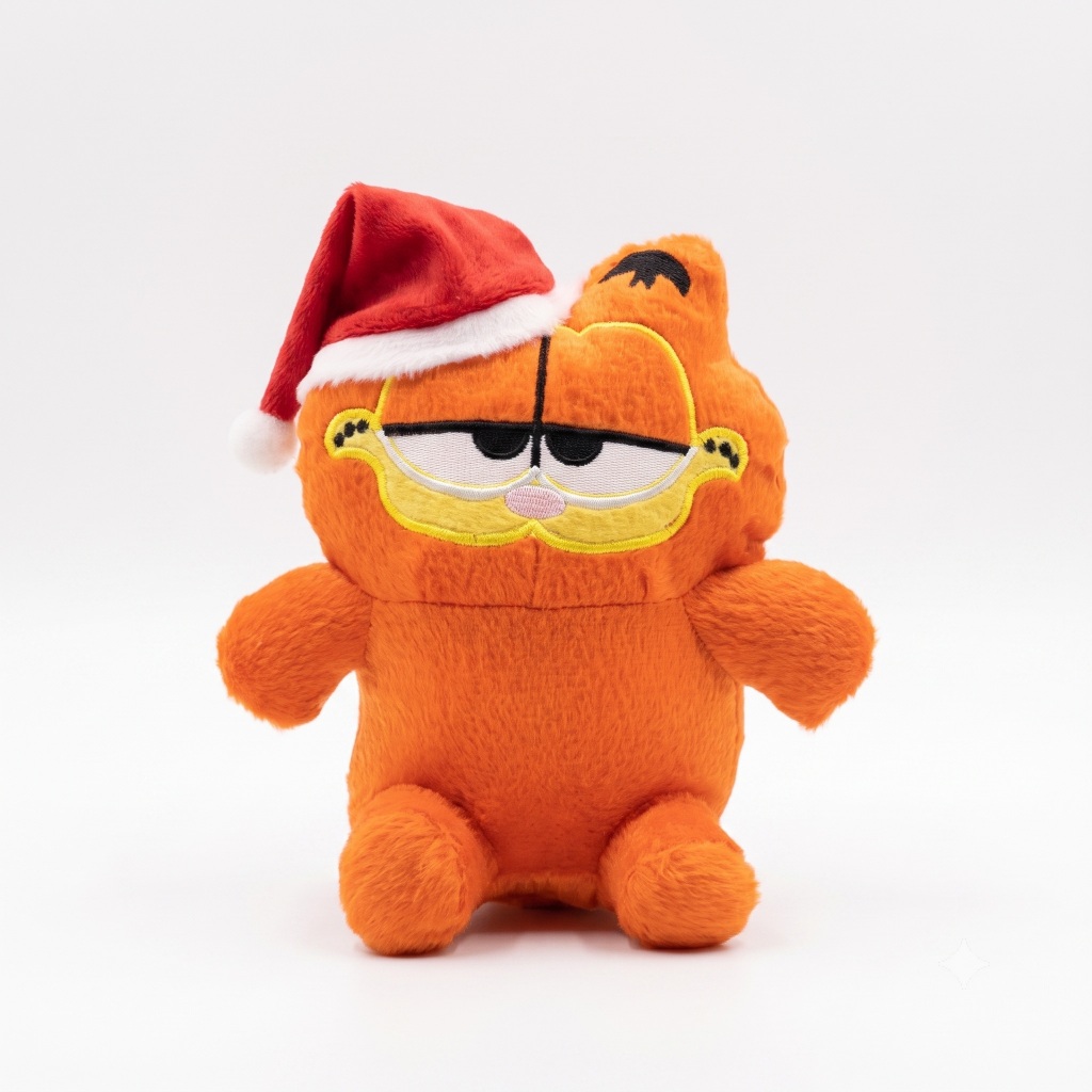 Pelúcia Garfield Natal 20cm Touca Papai Noel
