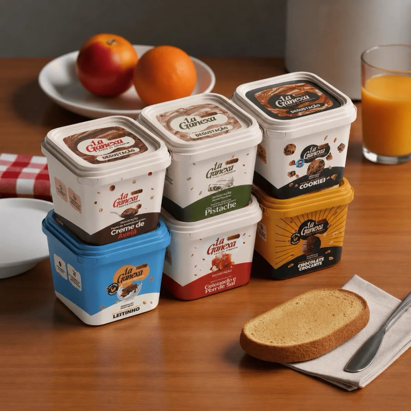 Pasta de Amendoim La Ganexa Kit Degustação 6 Sabores Whey Protein