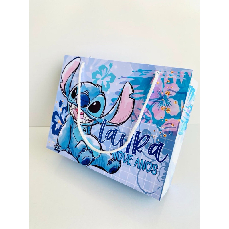 Sacolinha Stitch/ Lembrancinhas personalizadas/Festa infantil/Sacolinha/Stitch/Pegue e monte