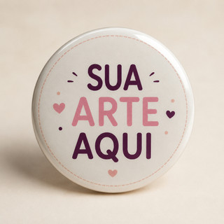 Kit 50 ou 100 Bottons Personalizados 3,2cm 4,4cm 5,8cm com Sua Arte Foto Logo Broche Pin