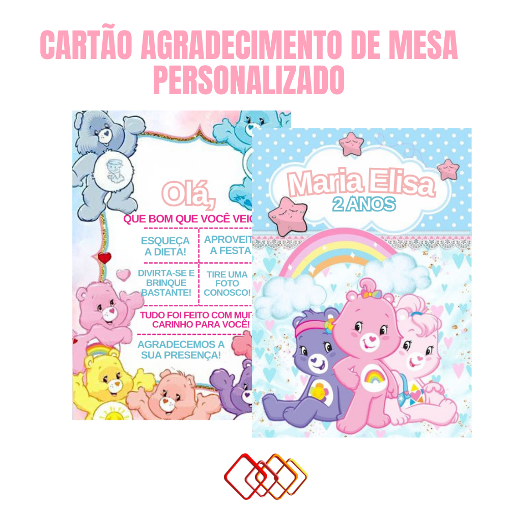 Ursinhos Carinhosos  - aesthetic - Plaquinha de Mesa Personalizada para Festa Infantil Instagramável -  Aniversário