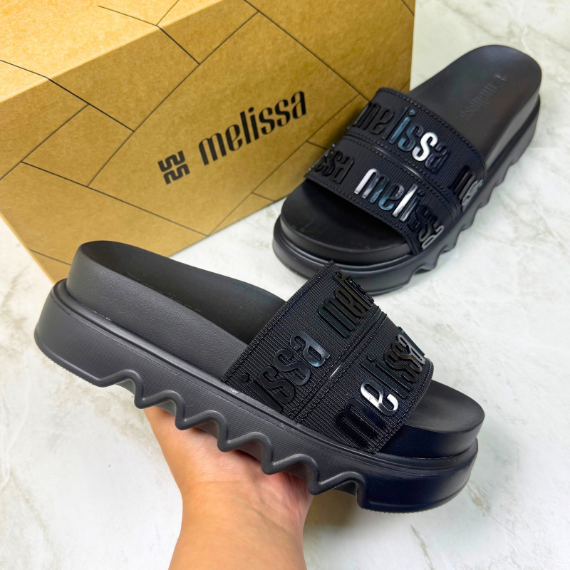 Sandália Chinelo Feminina Melissa Cozy Slide Bold Plataforma Tratorada Casual Confortável