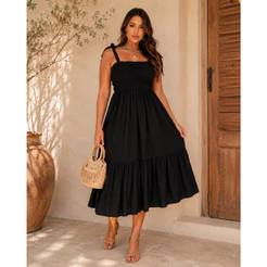 Moda gestante para grávidas gestantes Vestido Midi Soltinho confortável maternidade verão