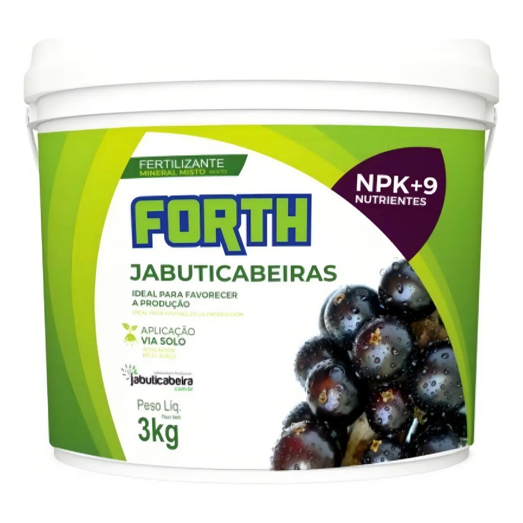 Fertilizante Forth Jabuticabeiras 3kg Adubo para Jabuticabeira Crescimento e Frutificação