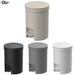 Lixeira de Pedal Trium 6L Redonda Cozinha Banheiro Ou Lançamento